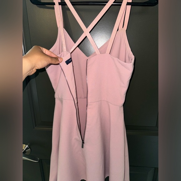 French Connection Womens Criss-Cross Back Flowy Cocktail Dress Pink Size 2 - Picture 5 of 11